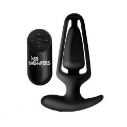 Boyzshop New Items 7X Vibrating Hollow Silicone Anal Plug