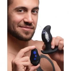 Boyzshop New Items 8X Volt Drop Vibrating And E-Stim Silicone Prostate Massager With Remote
