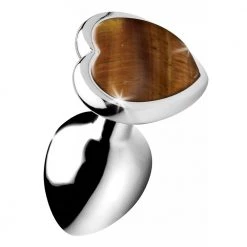 Boyzshop New Items Authentic Tigers Eye Gemstone Heart Anal Plug