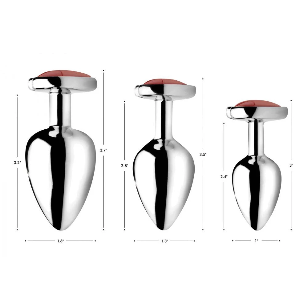 Boyzshop Authentic Red Jasper Gemstone Heart Anal Plug New Items 3 Boyzshop Authentic Red Jasper Gemstone Heart Anal Plug New Items