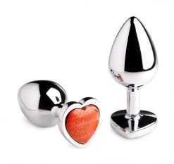 Boyzshop Authentic Red Jasper Gemstone Heart Anal Plug New Items