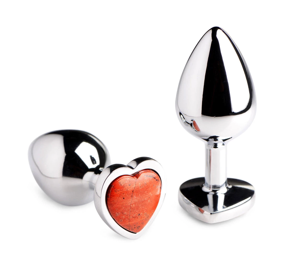 Boyzshop Authentic Red Jasper Gemstone Heart Anal Plug New Items 2 Boyzshop Authentic Red Jasper Gemstone Heart Anal Plug New Items