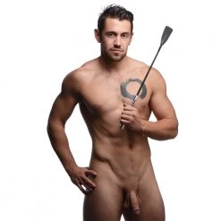 Boyzshop Short Leather Riding Crop With Rhinestone Handle New Items