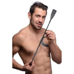 Boyzshop Short Leather Riding Crop With Rhinestone Handle New Items