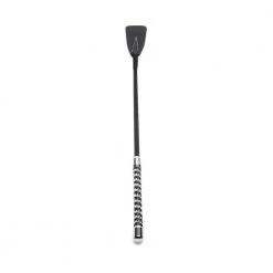 Boyzshop Short Leather Riding Crop With Rhinestone Handle New Items