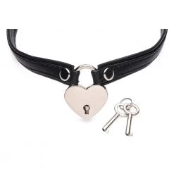 Boyzshop Heart Lock Leather Choker With Lock And Key 9 Boyzshop Heart Lock Leather Choker With Lock And Key