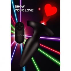 Boyzshop New Items 28X Laser Heart Silicone Anal Plug With Remote