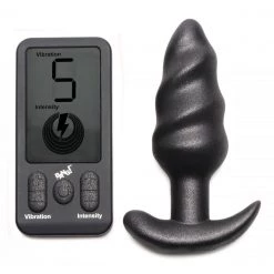 Boyzshop New Items 25X Vibrating Silicone Swirl Plug With Remote Control