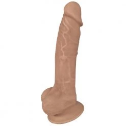 Boyzshop New Items Tan Silexpan Hypoallergenic Silicone Dildo With Balls