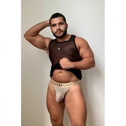 Boyzshop Gold Mesh Adam4Adam Thong