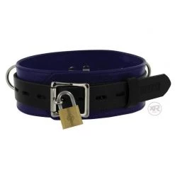 Vendor-unknown Strict Leather Deluxe Black And Blue Locking Collar