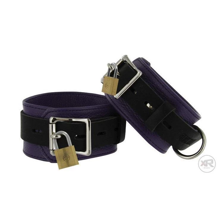 Vendor-unknown Strict Leather Black And Purple Deluxe Locking Restraints 1 Vendor-unknown Strict Leather Black And Purple Deluxe Locking Restraints