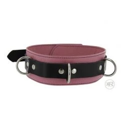 Vendor-unknown Strict Leather Deluxe Black/Pink Locking Collar New Items