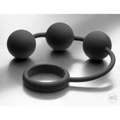 Vendor-unknown Tom Of Finland Silicone Cock Ring With 3 Weighted Anal Balls